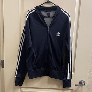Adidas Dark Blue Jacket with White Accents